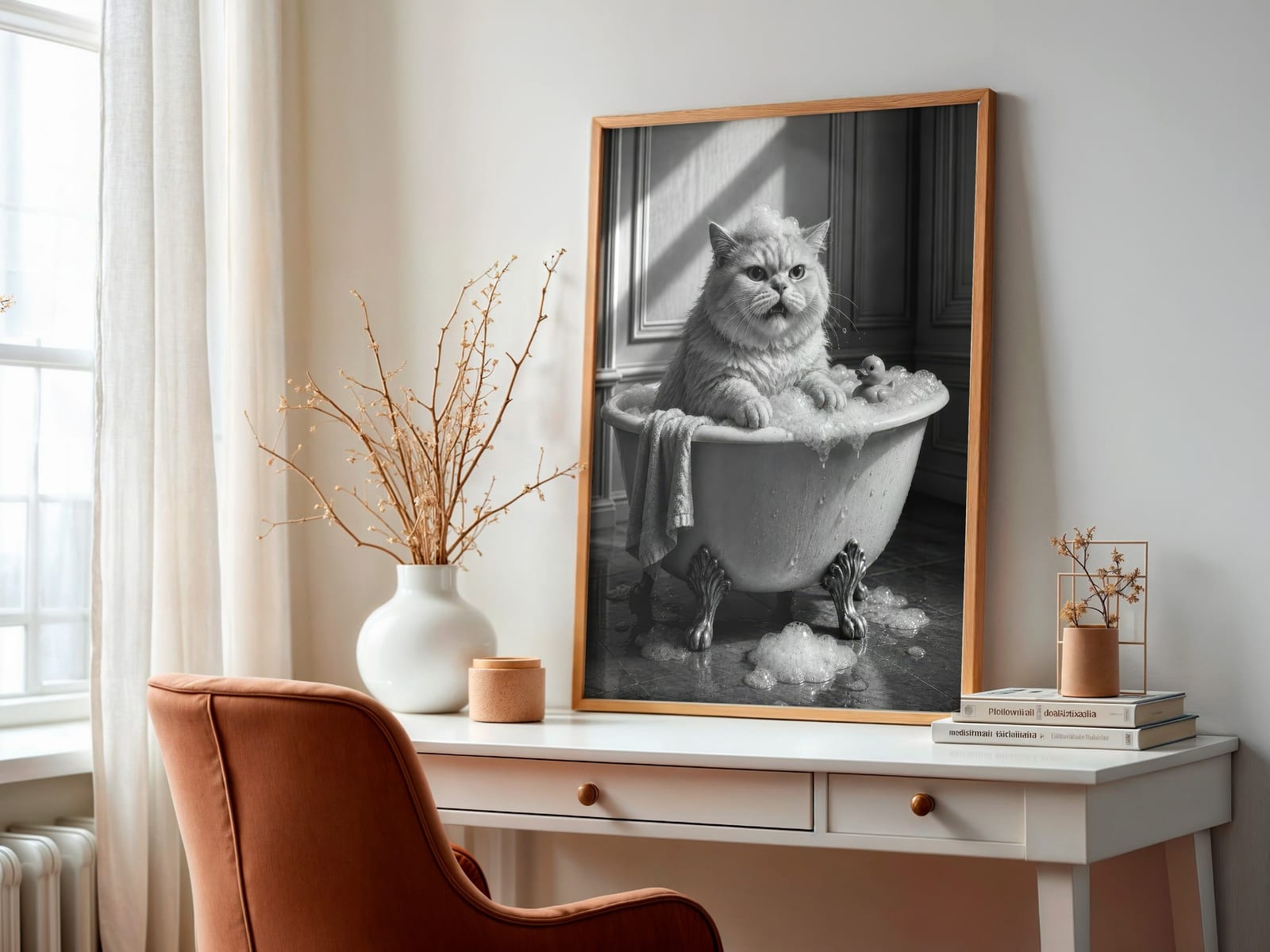 Affiche Chat dans la Baignoire