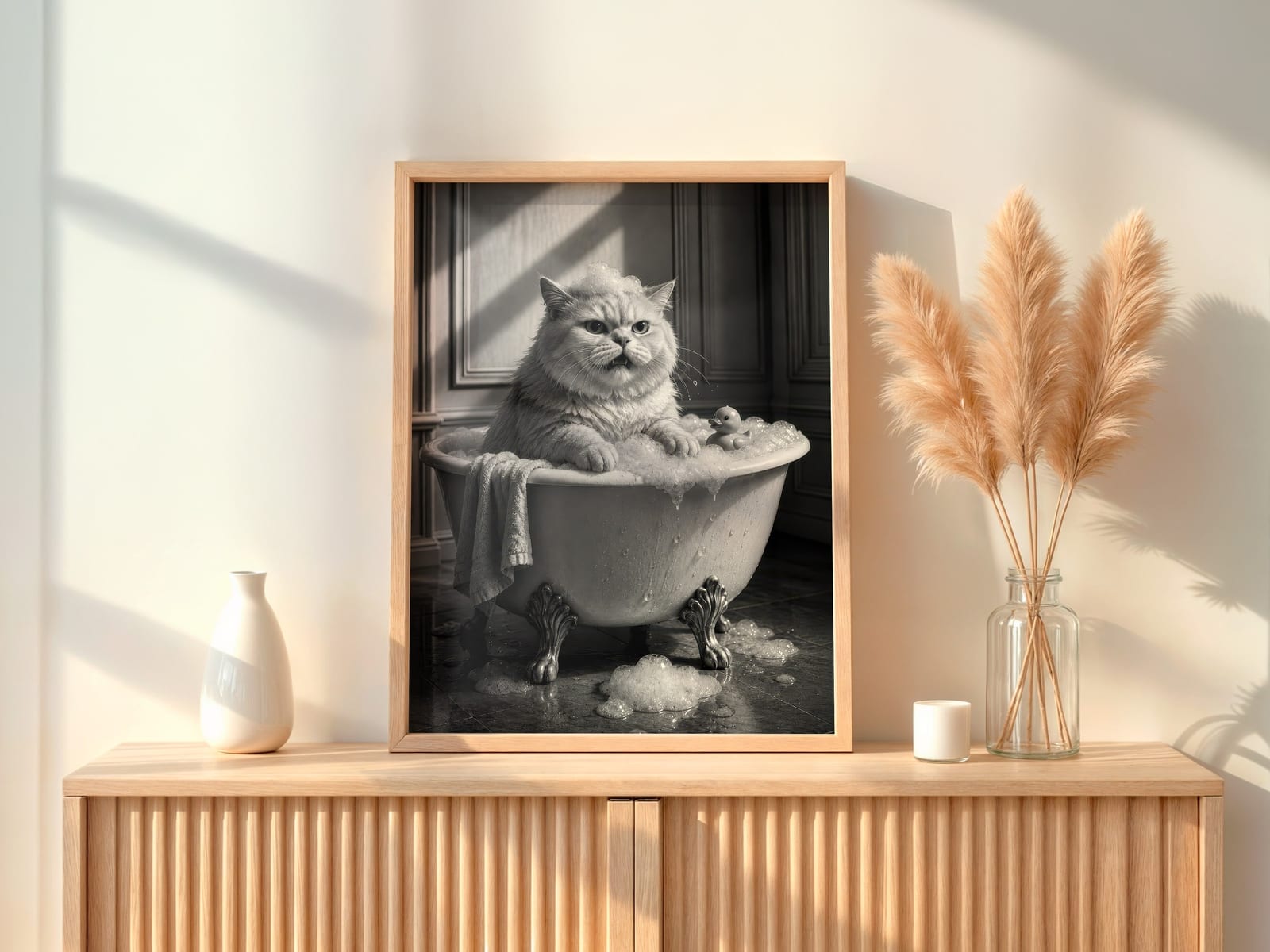 Affiche Chat dans la Baignoire