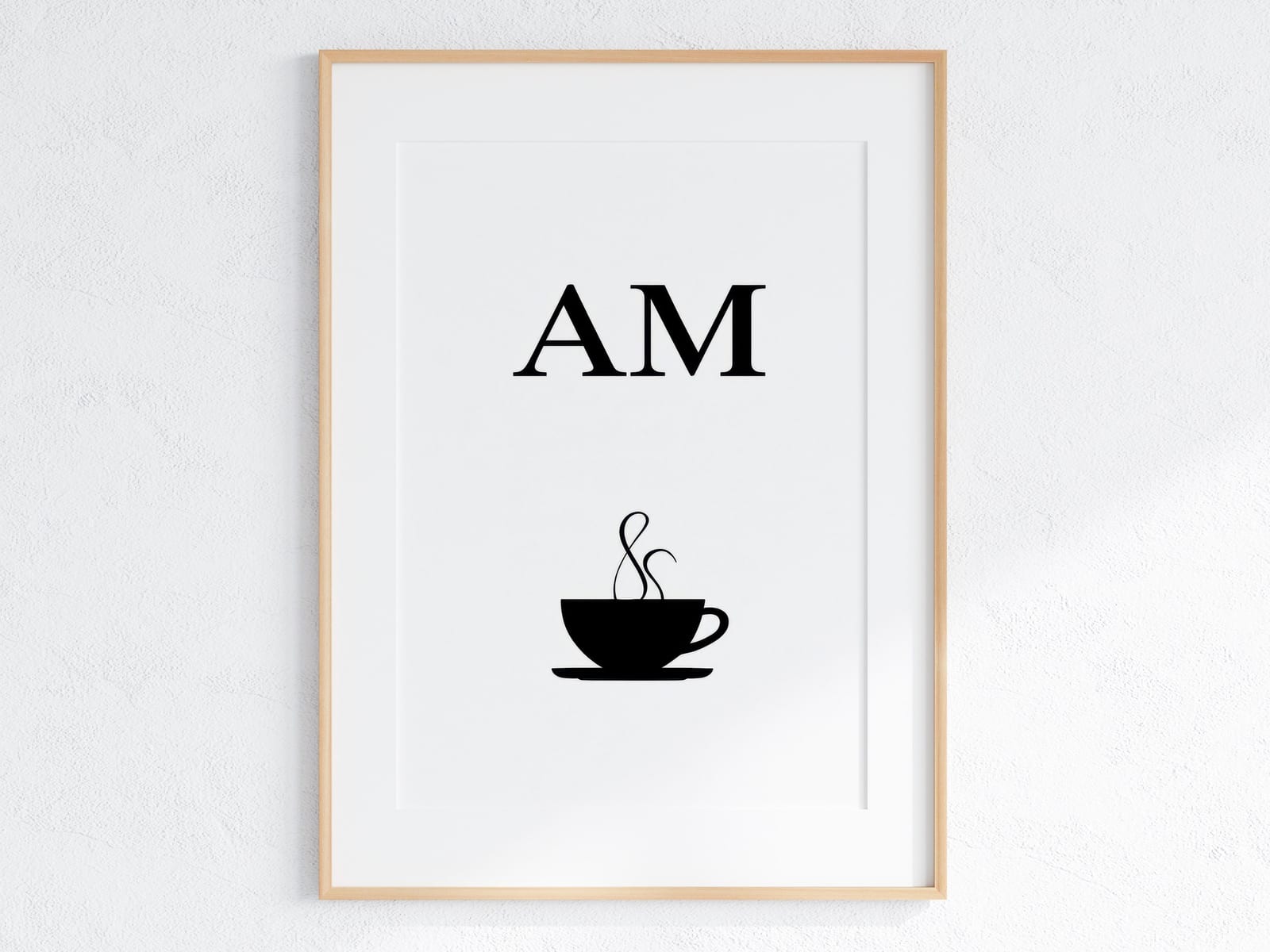 Tazza di caffè Line Art AM, poster minimalista da cucina