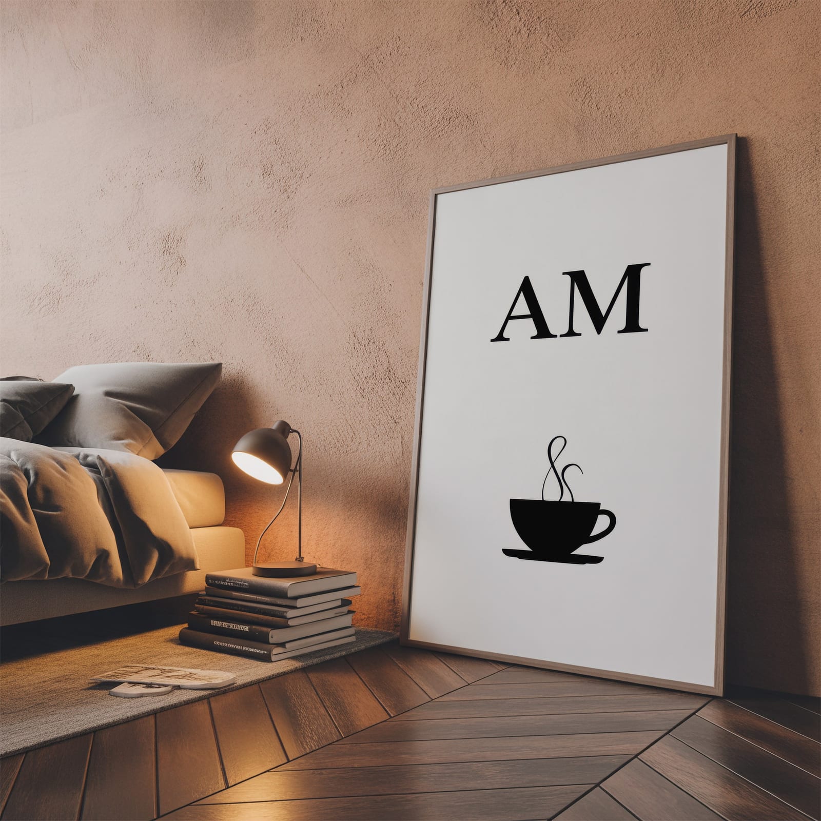 Tazza di caffè Line Art AM, poster minimalista da cucina
