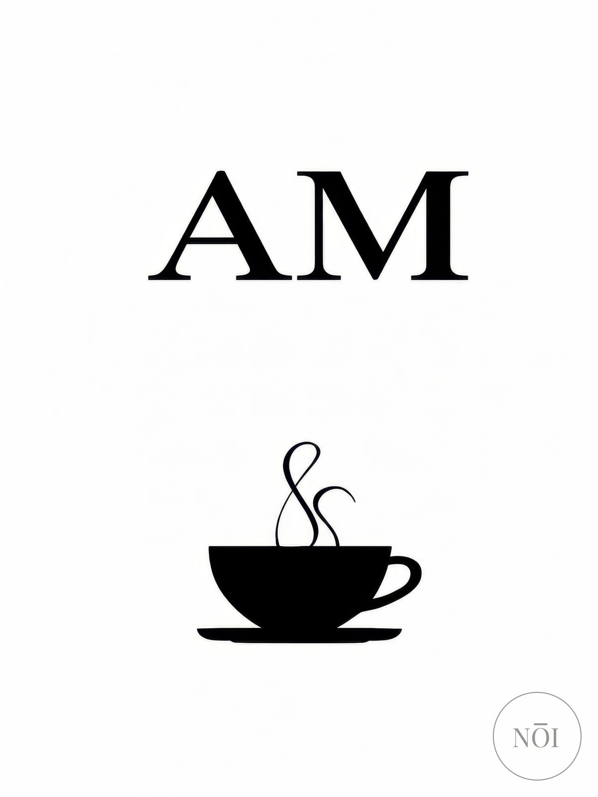 Kaffekop Line Art AM, minimalistisk køkkenplakat — Poster (ungerahmt)
