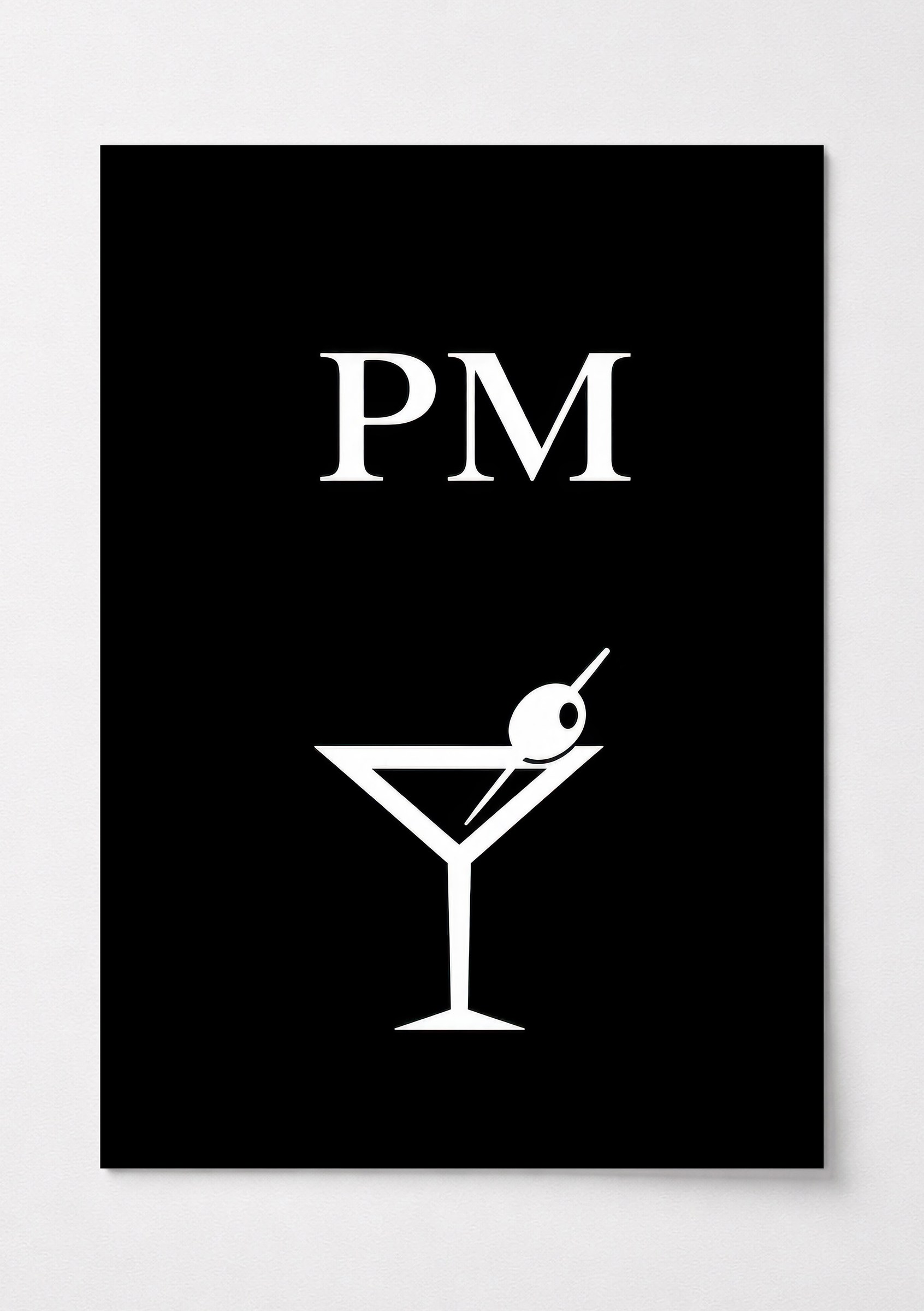 Cocktail Line Art PM, minimalistisk barposter