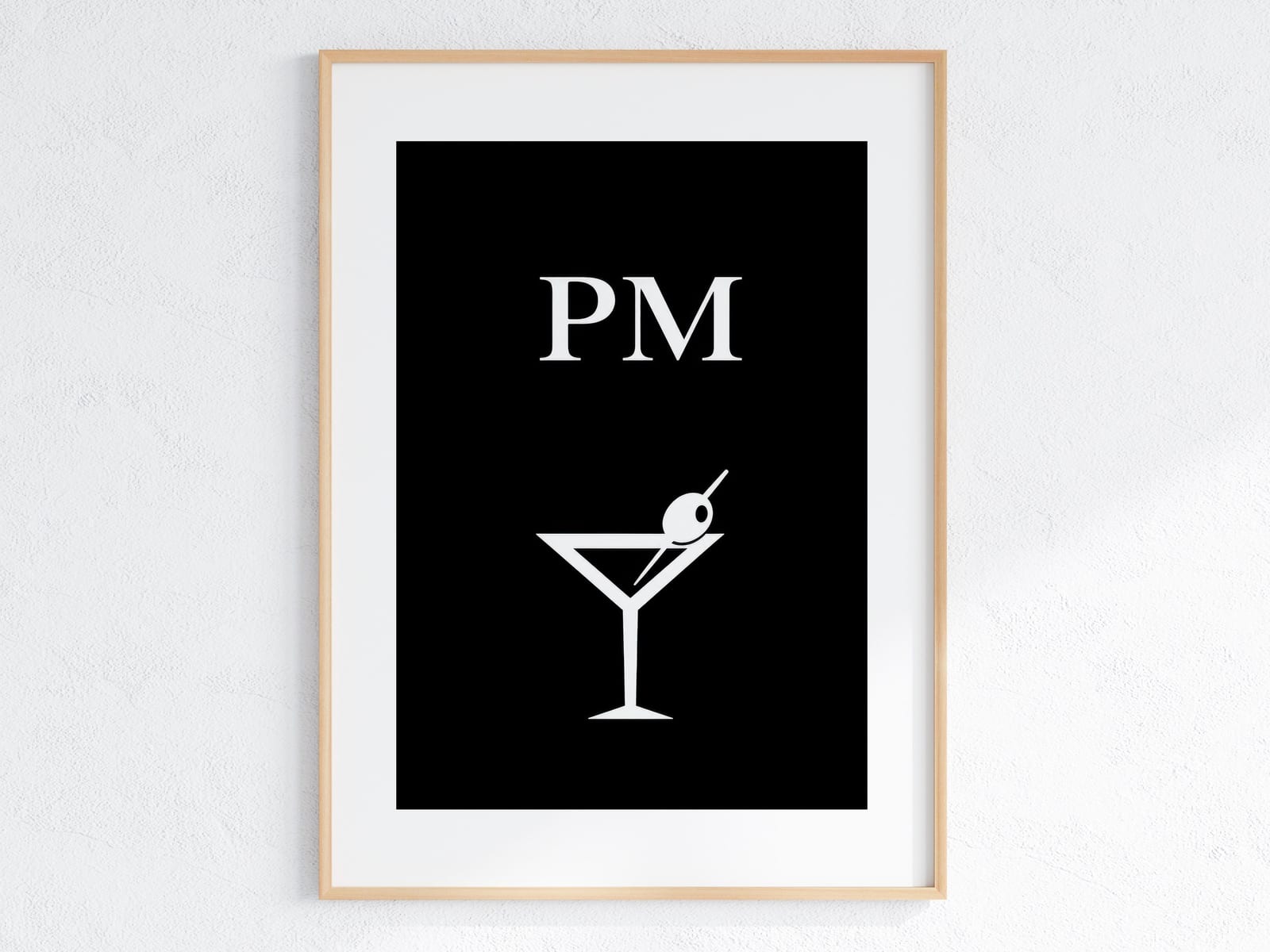 Cocktail Line Art PM, poster minimalista per il bar