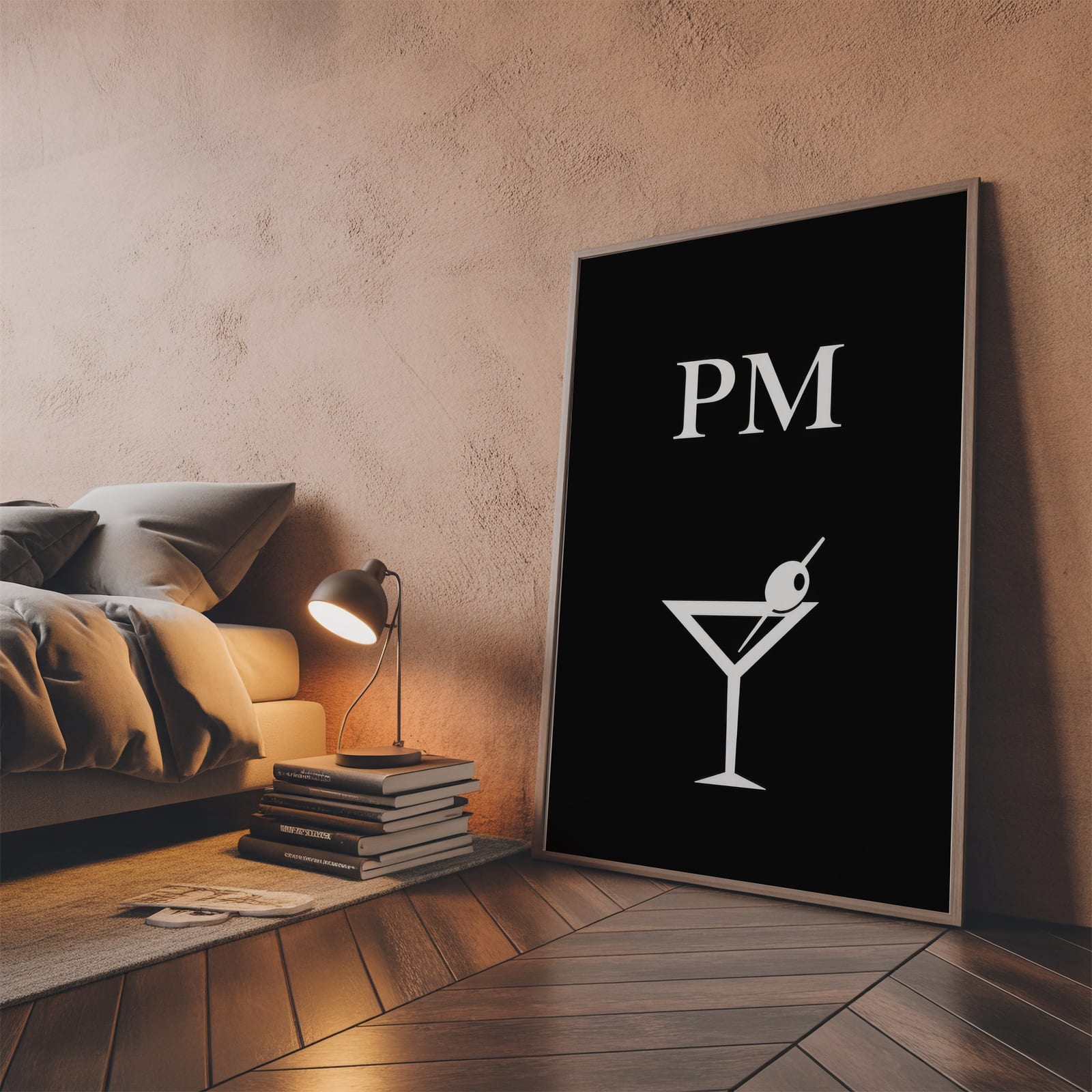 Cocktail Line Art PM, poster minimalista per il bar
