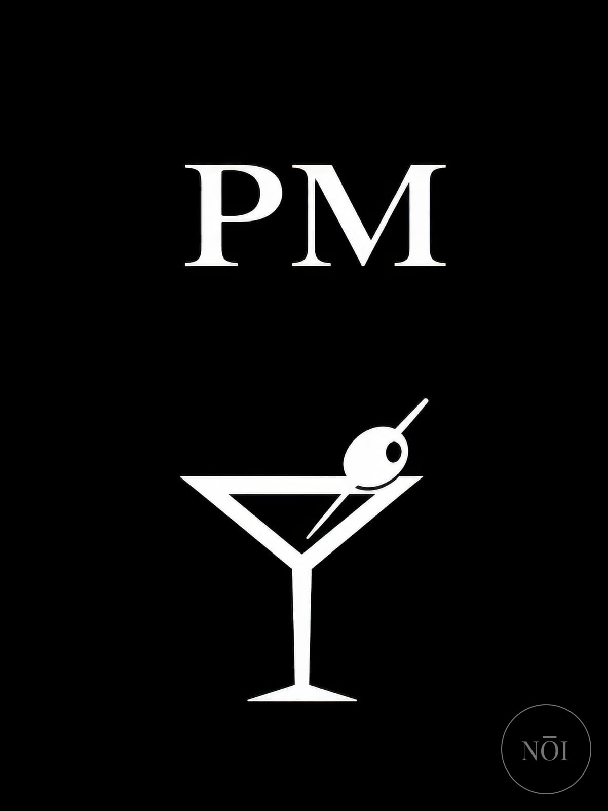 Cocktail Line Art PM, minimalistisk barplakat — Poster (ungerahmt)