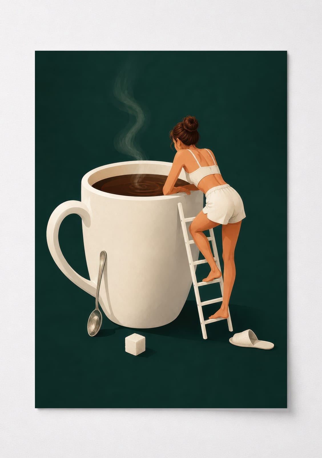 Giant Coffee Mug Poster, Coffee Wall Art, Kitchen Wall Art