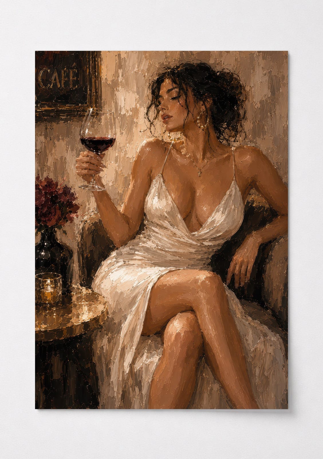 Elegant Woman Poster, Black Woman Wall Art, Living Room Decor