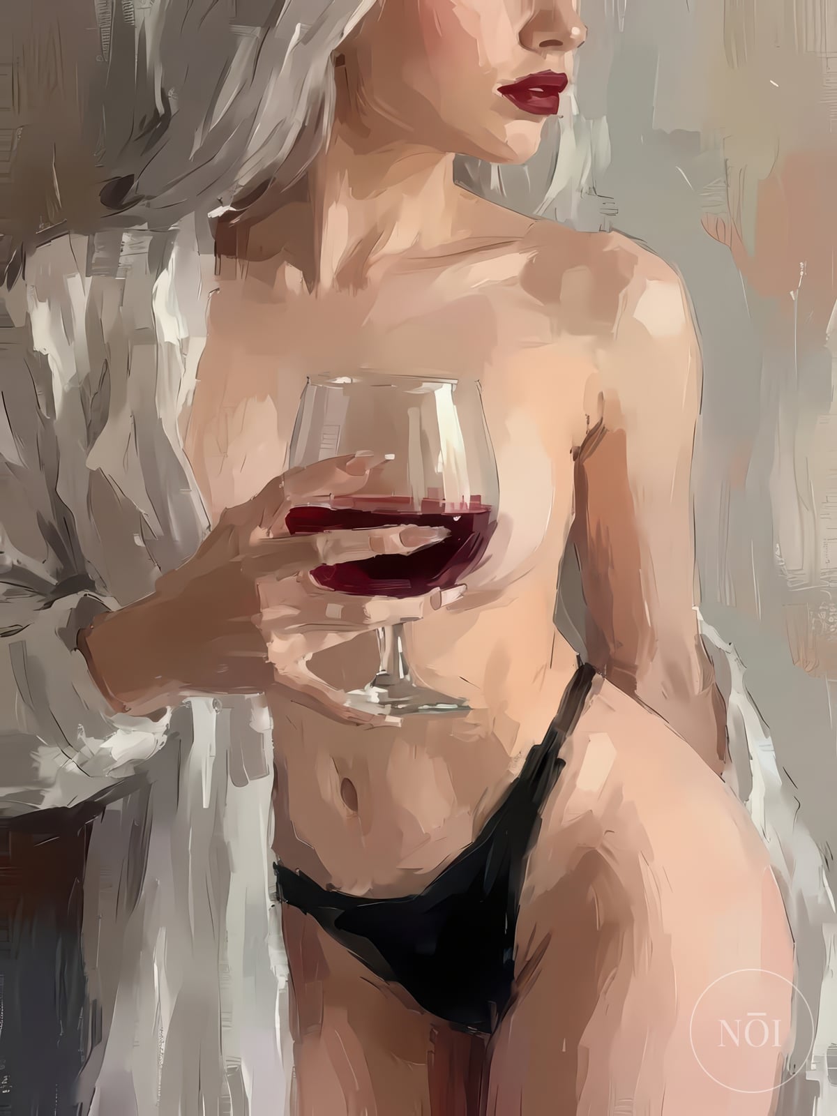 Femme au verre de vin — Poster (ungerahmt)