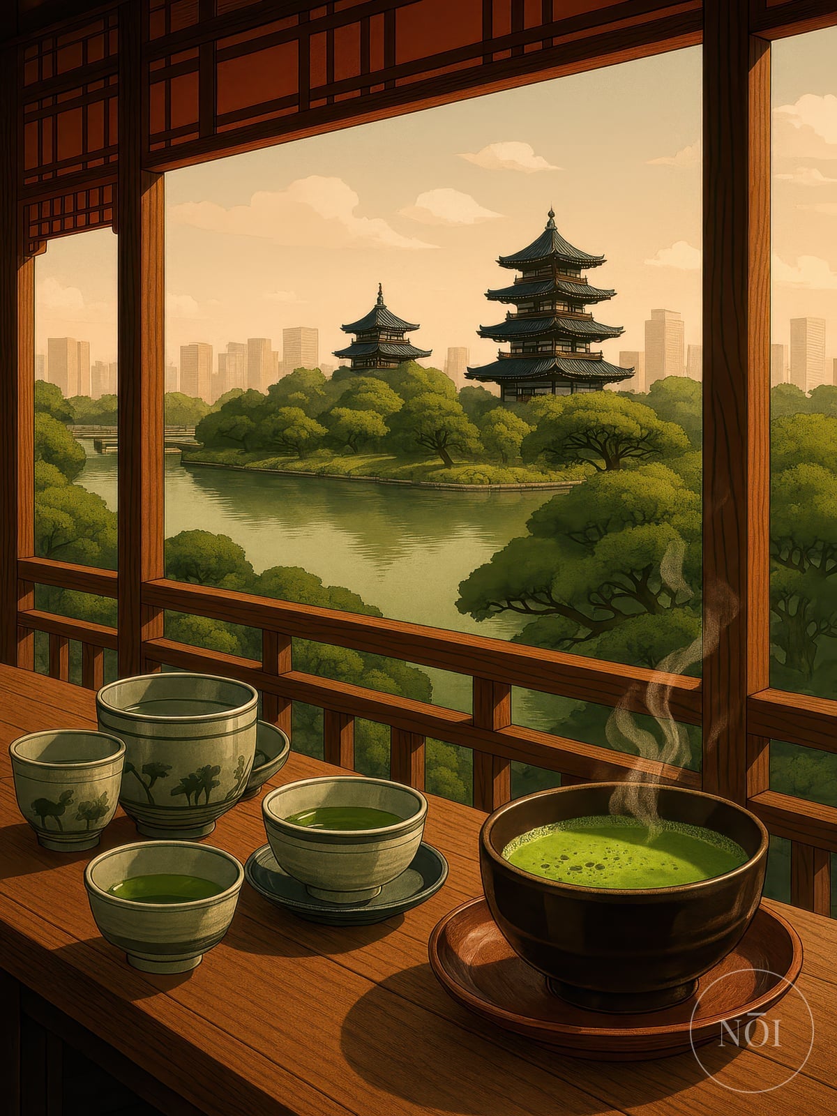 Matcha ved vinduet — Poster (ungerahmt)