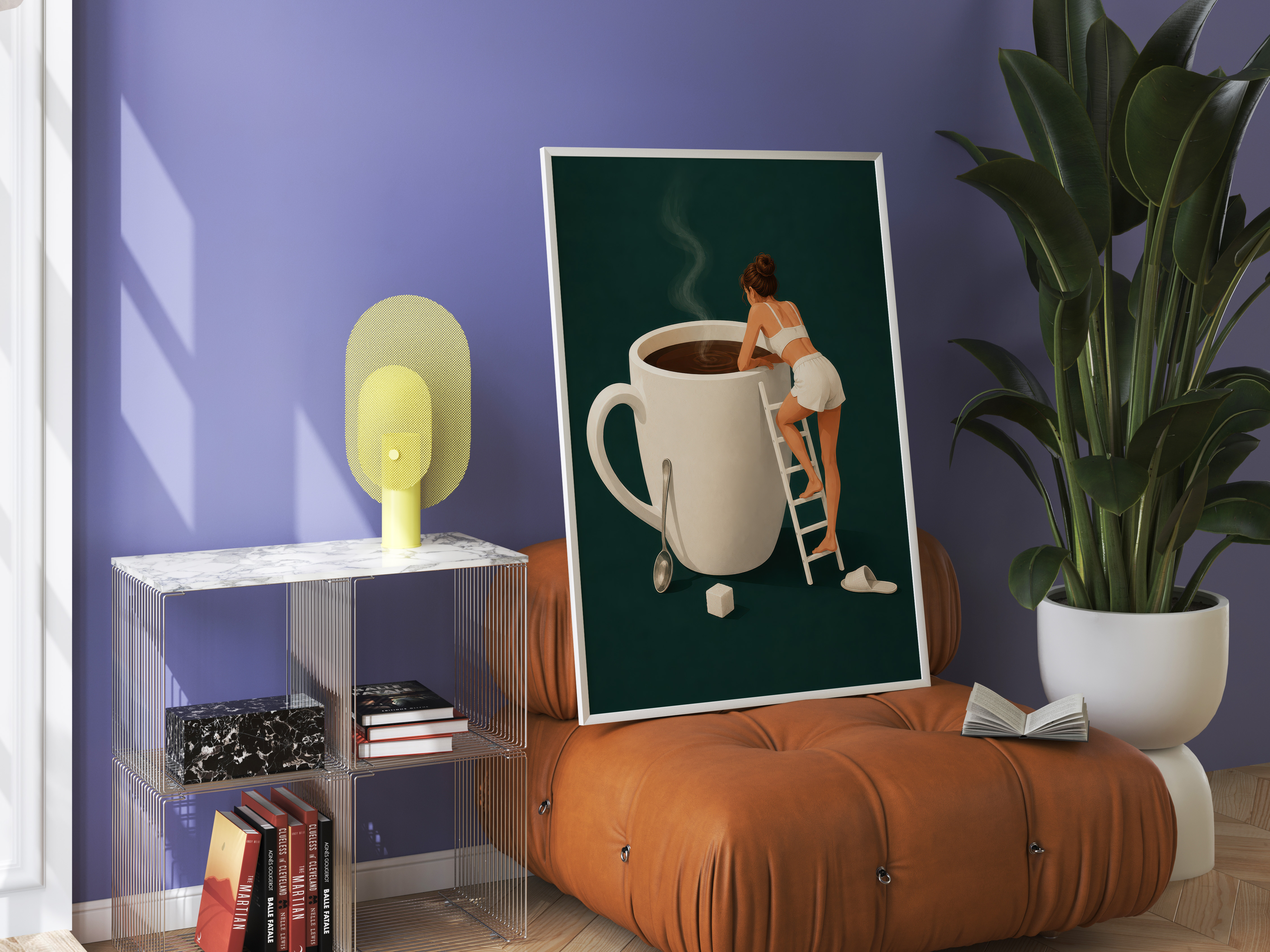 Giant Coffee Mug Poster, Coffee Wall Art, Kitchen Wall Art