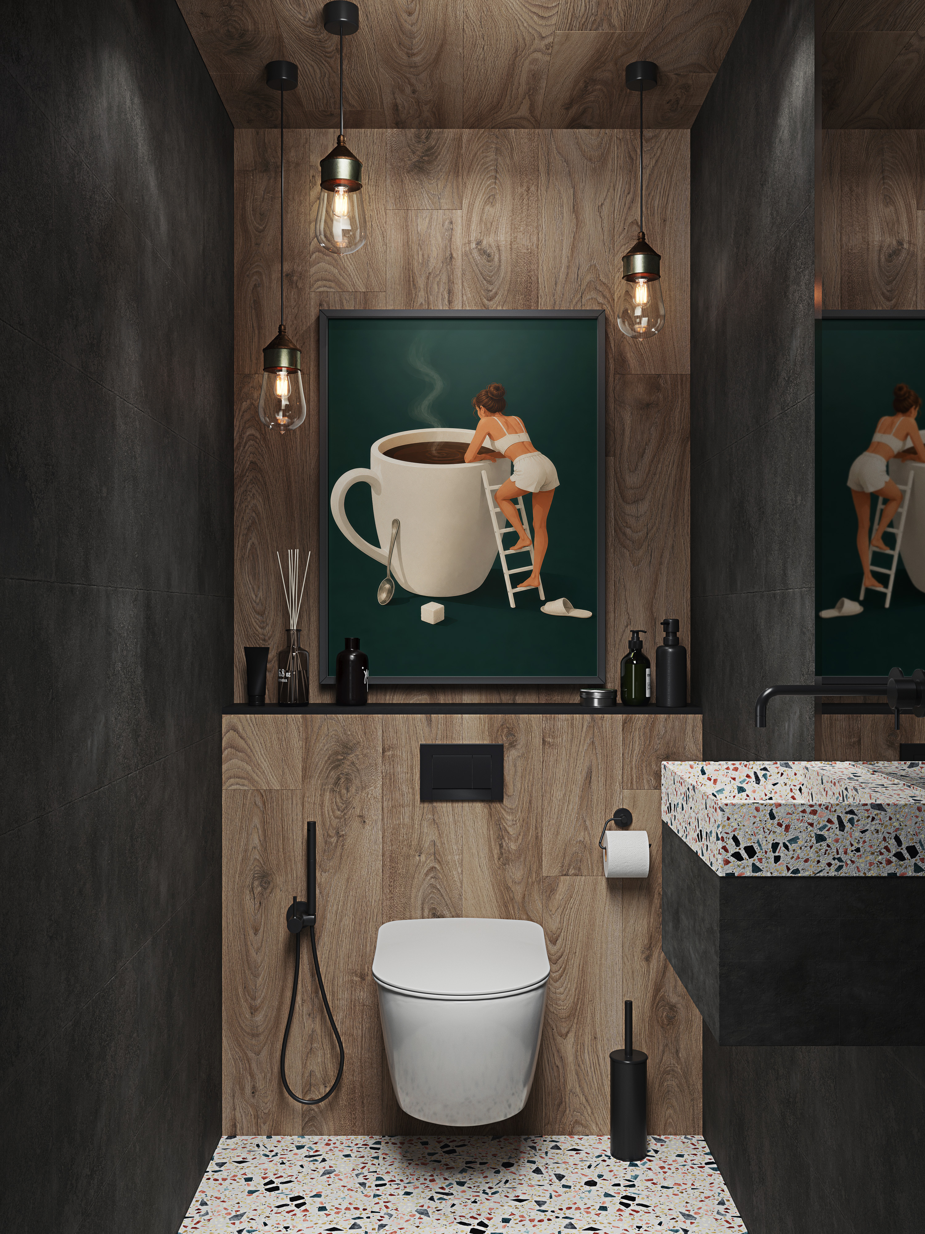 Giant Coffee Mug Poster, Coffee Wall Art, Kitchen Wall Art