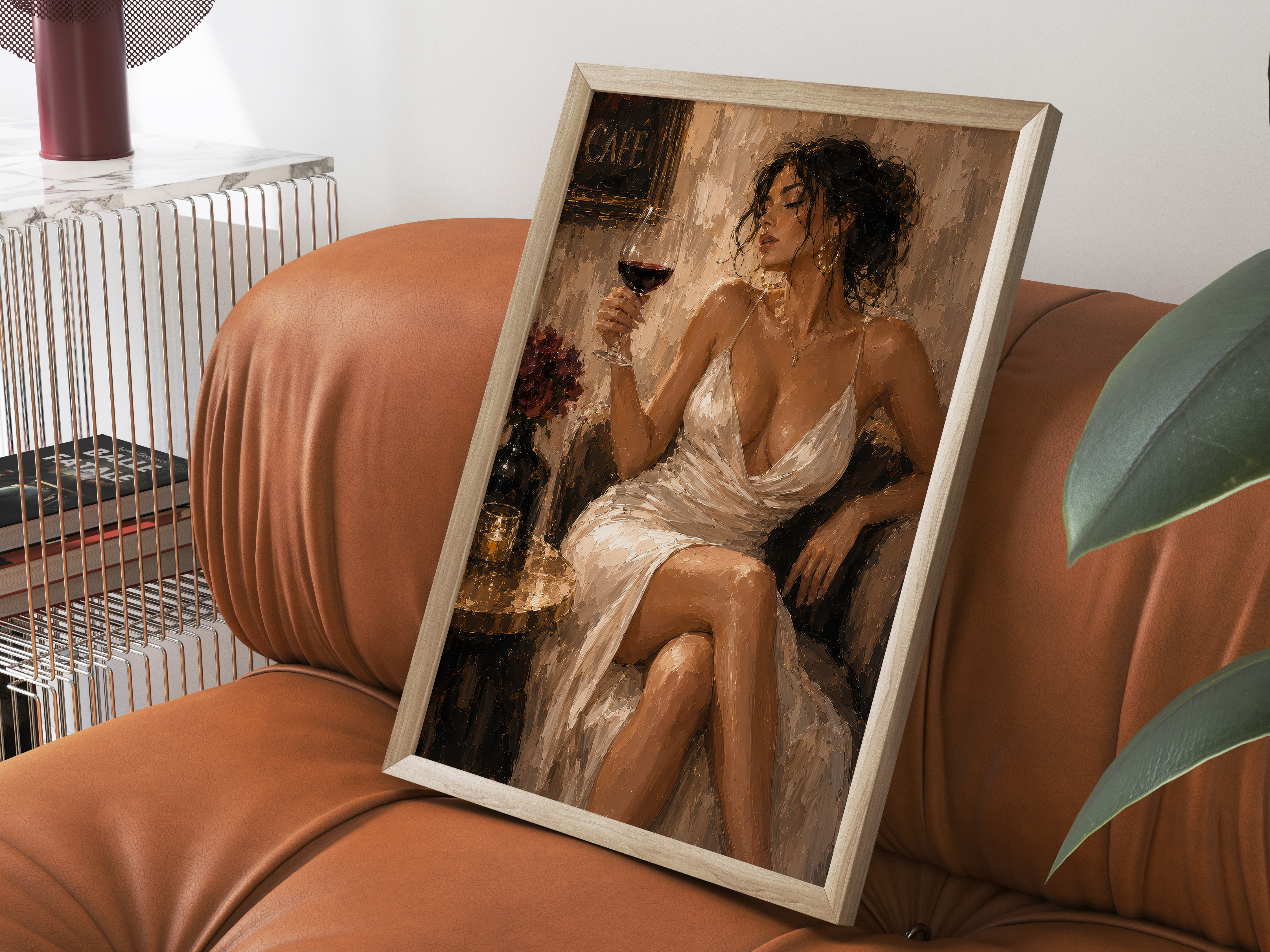 Elegant Woman Poster, Black Woman Wall Art, Living Room Decor
