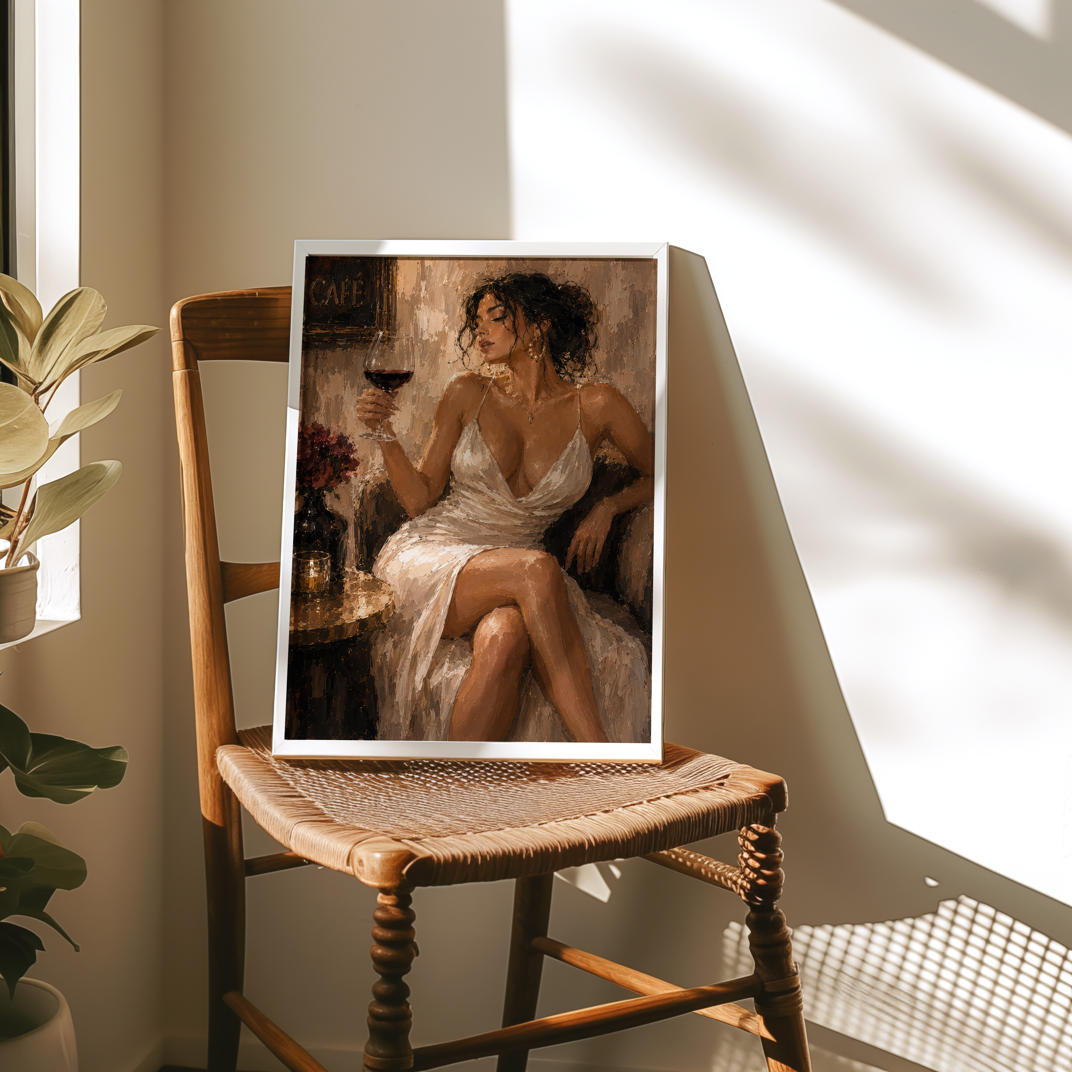 Elegant Woman Poster, Black Woman Wall Art, Living Room Decor