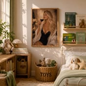 Elegant Woman Wine Poster, Living Room Wall Art, Luxury Bar Decor
