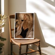 Elegant Woman Wine Poster, Living Room Wall Art, Luxury Bar Decor