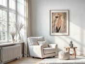 Woman Sipping Red Wine Poster, Elegant Living Room Wall Art
