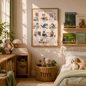 Animal Professions Poster, Nursery Wall Art, Kids Room Decor
