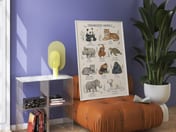 Endangered Animals Poster, Watercolor Living Room Wall Art, Kids Room Decor