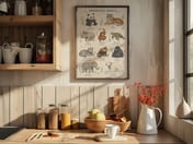 Endangered Animals Poster, Watercolor Living Room Wall Art, Kids Room Decor