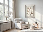 Winter Animals Christmas Chart Poster, Nursery Room Decor Aesthetic, Kids Wall Art