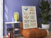 Counting Poster with Animals, Numbers 1-10 Nursery Wall Art, Kids Playroom Decor