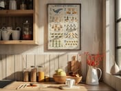 Counting Poster with Animals, Numbers 1-10 Nursery Wall Art, Kids Playroom Decor