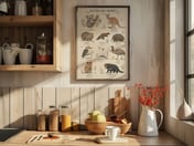 Australian Animals Chart Poster, Nursery Room Decor, Kids Bedroom Wall Art