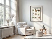 Garden Friends Poster, Kids Room Decor Nature Chart, Bedroom Wall Art