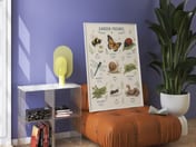 Garden Friends Poster, Kids Room Decor Nature Chart, Bedroom Wall Art