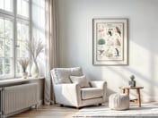 Birds of the World Poster, Watercolor Living Room Wall Art, Educational Nursery Chart