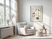 Arctic Animals Chart Poster, Cozy Watercolor Nursery Living Room Wall Art