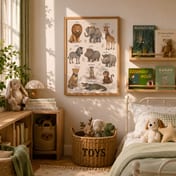 Safari Animal Alphabet Poster, Nursery Wall Art, Kids Room Decor