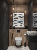 Whale Species Chart Poster, Ocean Wall Art for Baby Boy Nursery