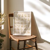 Yoga Alpacas Print, Cute Cartoon Living Room Wall Art, Kids Room Decor Poster
