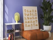 Yoga Hamsters Poster, Cute Cartoon Animal Living Room Wall Art