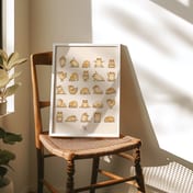 Yoga Hamsters Poster, Cute Cartoon Animal Living Room Wall Art
