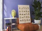 Yoga Otters Poster, Cute Cartoon Animal Living Room Wall Art