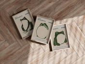 Drei kleine Frösche, Zen-Poster-Set, Wandbild Wohnzimmer